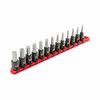 Tekton 3/8 Inch Drive Hex Impact Bit Socket Set with Rail, 13-Piece 4 - 14 mm SIB91102